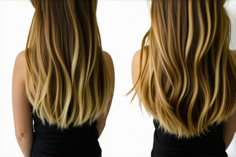 Balayage hair transformation