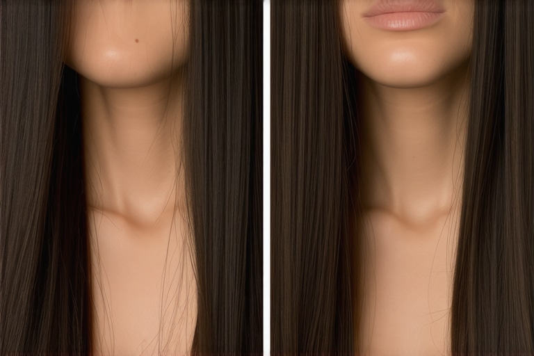 Root touch-up before and after